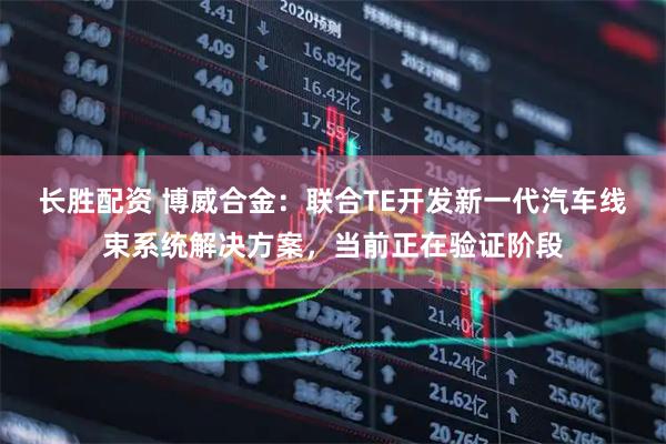 长胜配资 博威合金：联合TE开发新一代汽车线束系统解决方案，当前正在验证阶段
