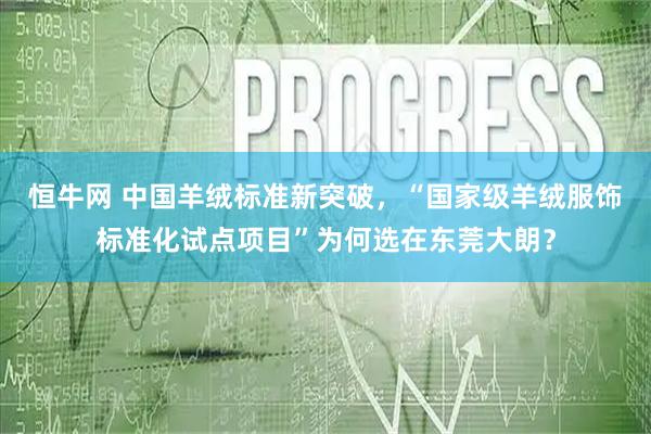 恒牛网 中国羊绒标准新突破，“国家级羊绒服饰标准化试点项目”为何选在东莞大朗？